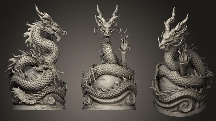 Figurines of griffins and dragons - Mhw Diablos, STKG_0103. 3D stl